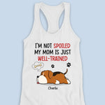 Custom Name Funny Dog Mom Gifts for Women - Personalized Racer Back Tank Top
