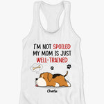 Custom Name Funny Dog Mom Gifts for Women - Personalized Racer Back Tank Top