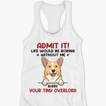 Custom Name Funny Corgi Gifts for Dog Lovers - Personalized Racer Back Tank Top