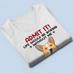 Custom Name Funny Corgi Gifts for Dog Lovers - Personalized Racer Back Tank Top