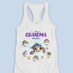 This Grandma Belongs To - Family Personalized Custom Racer Back Tank Top - Gift For Grandma