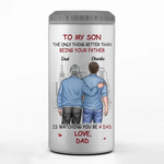 Congrats On Becoming A Dad - Family Personalized Custom 4 In 1 Can Cooler Tumbler - Gift For Son, Grandson