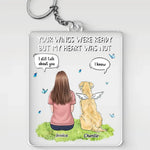 Once By My Side, Forever In My Heart - Memorial Personalized Custom Shaped Acrylic Keychain - Sympathy Gift For Dog Lovers, Pet Owners