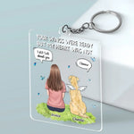 Once By My Side, Forever In My Heart - Memorial Personalized Custom Shaped Acrylic Keychain - Sympathy Gift For Dog Lovers, Pet Owners