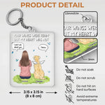 Once By My Side, Forever In My Heart - Memorial Personalized Custom Shaped Acrylic Keychain - Sympathy Gift For Dog Lovers, Pet Owners
