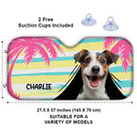 Custom Photo Pets Understand The Language Of Love - Dog & Cat Personalized Custom Auto Windshield Sunshade, Car Window Protector - Summer Vacation Gift For Pet Owners, Pet Lovers
