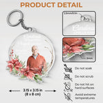 Custom Photo We Only Part To Meet Again - Memorial Personalized Custom Shaped Acrylic Keychain - Sympathy Gift For Family Members