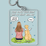 Once By My Side, Forever In My Heart - Memorial Personalized Custom Shaped Acrylic Keychain - Sympathy Gift For Dog Lovers, Pet Owners