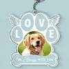 Custom Photo I'm Always Here - Memorial Personalized Custom Shaped Acrylic Keychain - Sympathy Gift For Pet Owners, Pet Lovers