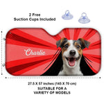 Custom Photo I Can Feel The Heat Of This Summer - Dog & Cat Personalized Custom Auto Windshield Sunshade, Car Window Protector - Summer Vacation Gift For Dog Lovers, Pet Parents