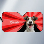 Custom Photo I Can Feel The Heat Of This Summer - Dog & Cat Personalized Custom Auto Windshield Sunshade, Car Window Protector - Summer Vacation Gift For Dog Lovers, Pet Parents