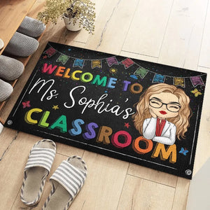 In Our Classroom We Listen, Learn, & Laugh - Teacher Personalized Custom Home Decor Decorative Mat - House Warming Gift For Teacher