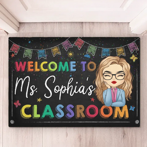 In Our Classroom We Listen, Learn, & Laugh - Teacher Personalized Custom Home Decor Decorative Mat - House Warming Gift For Teacher