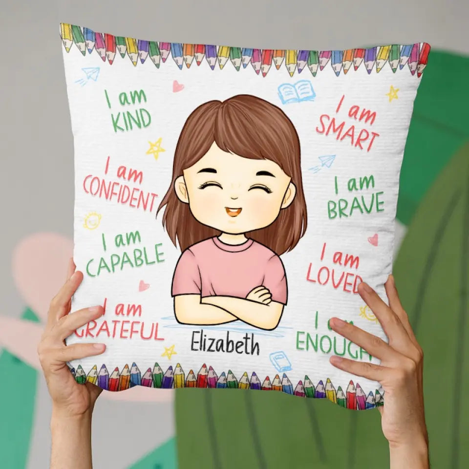 Keep Calm And Welcome Back To School - Personalized Custom Pillow - Gift For Kid, Back To School Gift