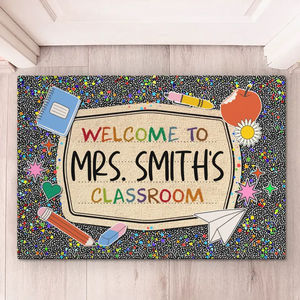 Welcome To Learning Zone - Teacher Personalized Custom Home Decor Decorative Mat - House Warming Gift For Teacher