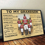 Custom Name Baseball Gifts for Grandson - Personalized Poster