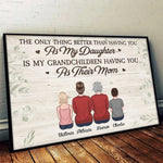 I Have So Much Of You In My Heart - Family Personalized Custom Horizontal Poster - Gift For Daughter, Mom, Grandma