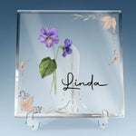 Bloom Where You Are Planted - Bestie Personalized Custom Square Shaped Acrylic Plaque - Wedding Gift, Bridesmaid Gift For Bridesmaids, Best Friends, Sisters