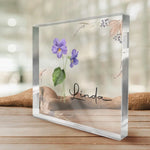 Bloom Where You Are Planted - Bestie Personalized Custom Square Shaped Acrylic Plaque - Wedding Gift, Bridesmaid Gift For Bridesmaids, Best Friends, Sisters