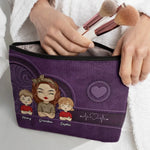 A Garden Of Love Grows In A Grandma's Heart - Family Personalized Custom Cosmetic Bag - Gift For Grandma