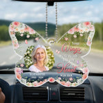 Custom Photo I Walk Beside You - Memorial Personalized Custom Car Ornament - Acrylic Custom Shaped - Sympathy Gift For Family