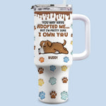 Dogs Fill Your Heart Without Trying - Dog Personalized Custom 3D Inflated Effect Printed 40 Oz Stainless Steel Tumbler With Handle - Gift For Dog Lovers, Pet Owners