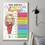 Keep Calm And Follow The Rules - Teacher Personalized Custom Vertical Poster - Gift For Teacher