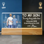 I Am Proud Of My Son - Family Personalized Custom Acrylic Letters 3D LED Night Light - House Warming Gift For Son, Dad