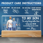 I Am Proud Of My Son - Family Personalized Custom Acrylic Letters 3D LED Night Light - House Warming Gift For Son, Dad