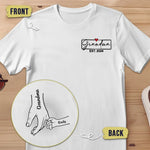 One Of The Sweetest Words I Have Ever Heard Is Nana - Family Personalized Custom Back And Front Printed Unisex T-shirt - Gift For Grandma