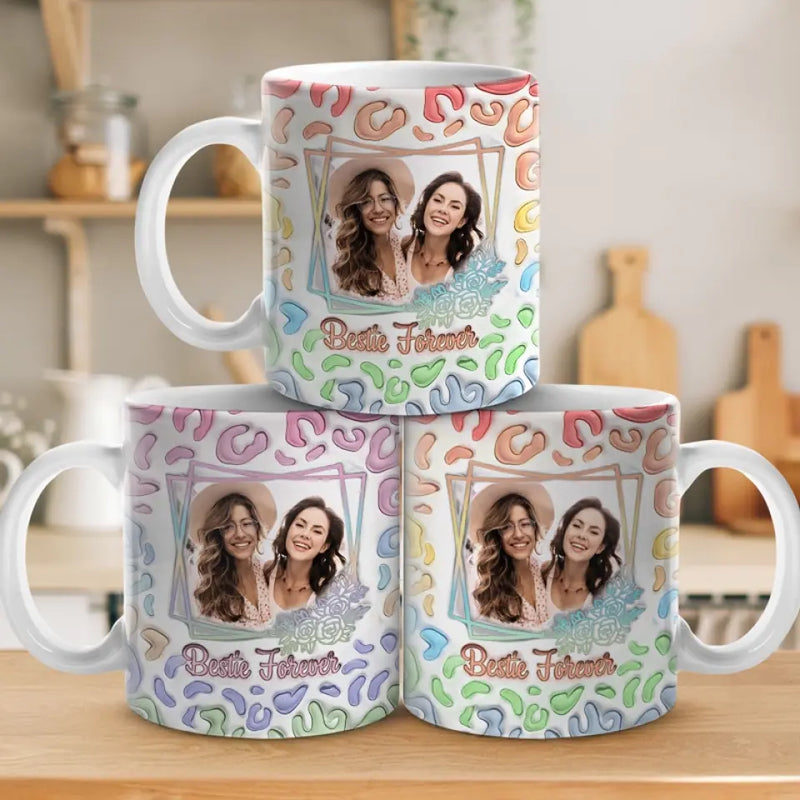 Custom Photo Dear Bestie You Are The Best - Bestie Personalized Custom 3D Inflated Effect Printed Mug - Gift For Best Friends, BFF, Sisters