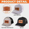 Best Buckin' Dad Ever - Family Personalized Custom Leather Patch Hat - Gift For Dad, Grandpa