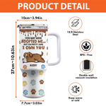 Dogs Fill Your Heart Without Trying - Dog Personalized Custom 3D Inflated Effect Printed 40 Oz Stainless Steel Tumbler With Handle - Gift For Dog Lovers, Pet Owners
