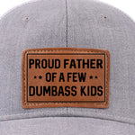 Funny Proud Father Gifts for Dads - Leather Patch Hat