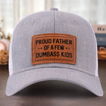 Funny Proud Father Gifts for Dads - Leather Patch Hat