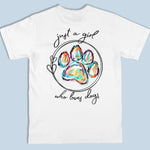 Just A Girl Who Loves Pets - Dog & Cat Personalized Custom Back And Front Printed Unisex T-shirt - Gift For Dog Lovers, Women