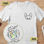 Just A Girl Who Loves Pets - Dog & Cat Personalized Custom Back And Front Printed Unisex T-shirt - Gift For Dog Lovers, Women
