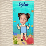 Custom Photo Every Mile, A New Memory - Family Personalized Custom Beach Towel - Summer Vacation Gift, Birthday Pool Party Gift For Kids