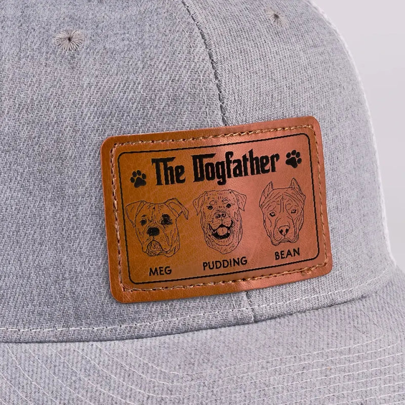 You Are The Dogfather - Dog Personalized Custom Leather Patch Hat - Gift For Pet Owners, Pet Lovers