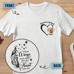 Custom Photo Your Wings Were Ready But My Heart Was Not - Memorial Personalized Custom Back And Front Printed Unisex T-shirt - Sympathy Gift For Dog Lovers, Pet Owners