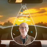 Custom Photo In Our Hearts You Remain - Memorial Personalized Custom Car Ornament - Acrylic Custom Shaped - Sympathy Gift For Family