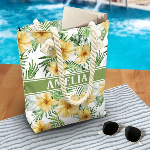 On The Beach - Bestie Personalized Custom Beach Towel - Summer Vacatio - Pawfect House