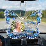 Custom Photo Memorial Butterfly Gifts - Personalized Car Ornament