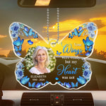 Custom Photo Memorial Butterfly Gifts - Personalized Car Ornament
