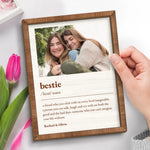 Custom Photo Best Friend Gifts for Besties - Personalized Wooden Plaque