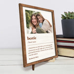 Custom Photo Best Friend Gifts for Besties - Personalized Wooden Plaque