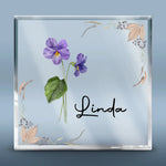 Bloom Where You Are Planted - Bestie Personalized Custom Square Shaped Acrylic Plaque - Wedding Gift, Bridesmaid Gift For Bridesmaids, Best Friends, Sisters
