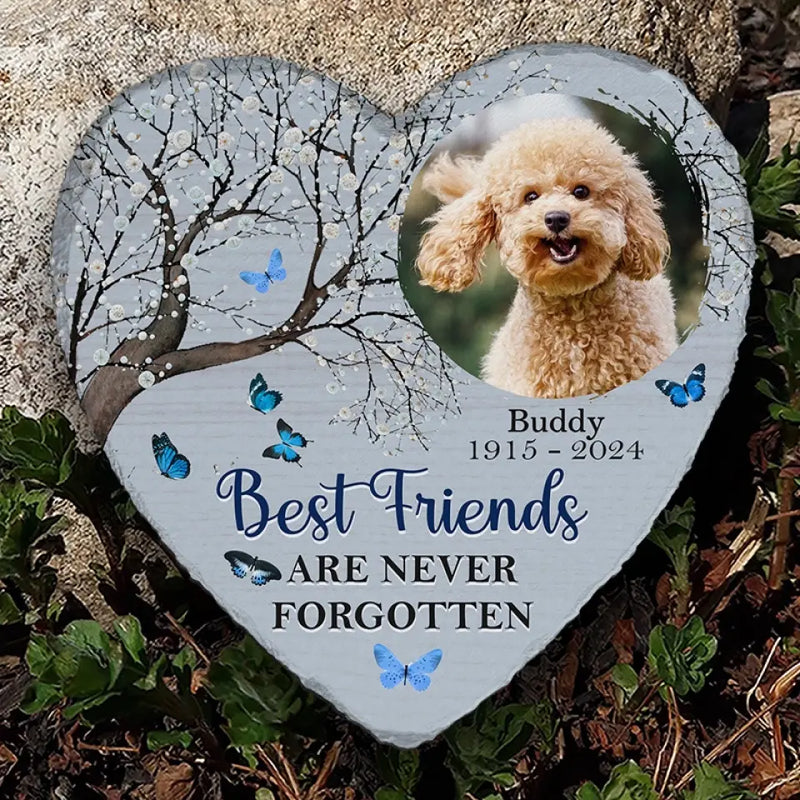 Custom Photo You Were My Favorite Hello - Memorial Personalized Custom Heart Shaped Memorial Stone - Sympathy Gift For Pet Owners, Pet Lovers