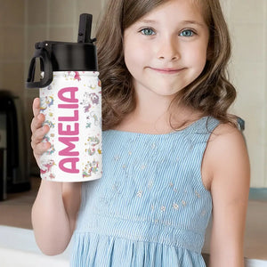 Back To School - Personalized Custom Kid Water Bottle - Back To School Gift For Kid, Grandkid