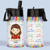 I'm Back - Personalized Custom Kid Water Bottle - Back To School Gift For Kid, Grandkid